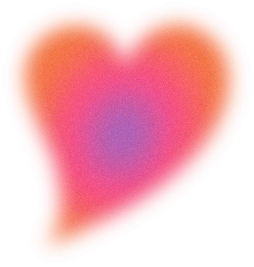 Blurry Glowing Gradient Heart 