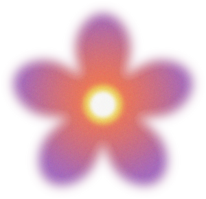 Blurry Glowing Gradient Flower 